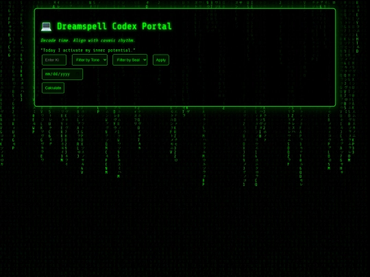 Dreamspelltest screenshot