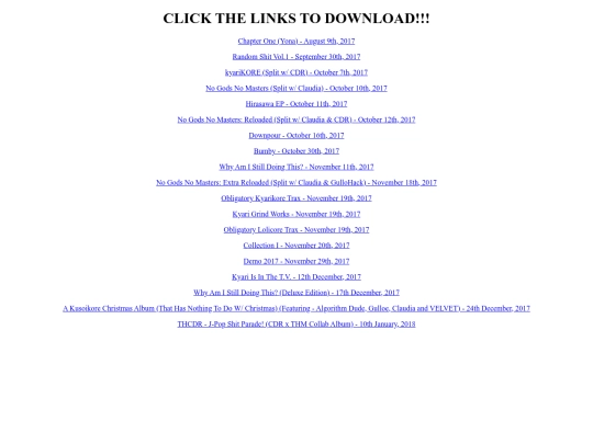 Discography screenshot