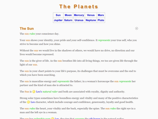 astrology/a-zone/p screenshot