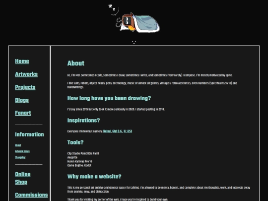 pages/about screenshot