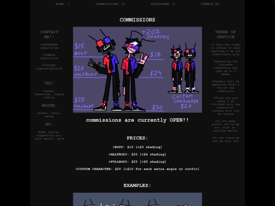 commissions screenshot