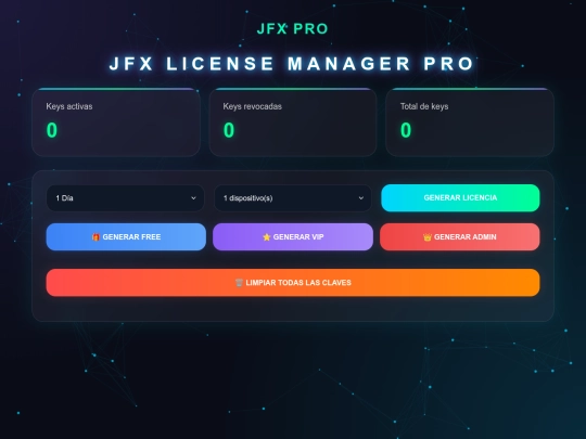 JFX_LICENSE_MANAGER_PRO screenshot