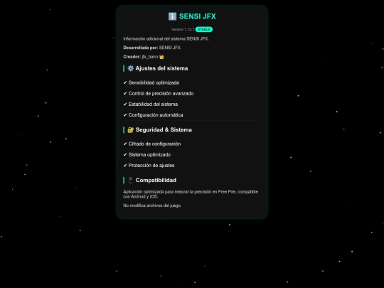info screenshot