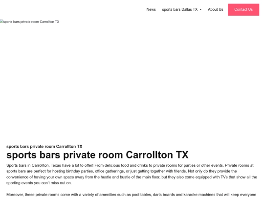 sports-bars-private-room-carrollton-tx screenshot