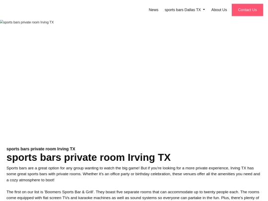 sports-bars-private-room-irving-tx screenshot