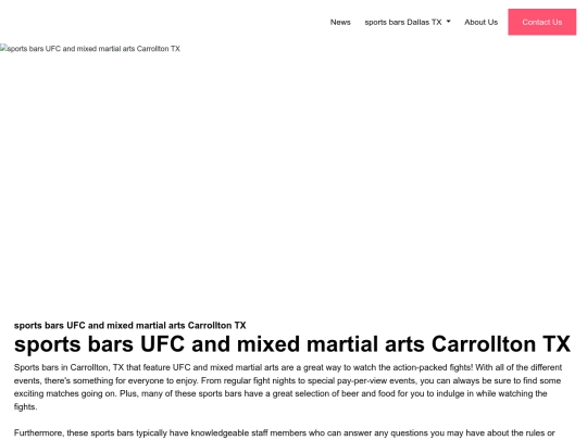 sports-bars-ufc-and-mixed-martial-arts-carrollton-tx screenshot