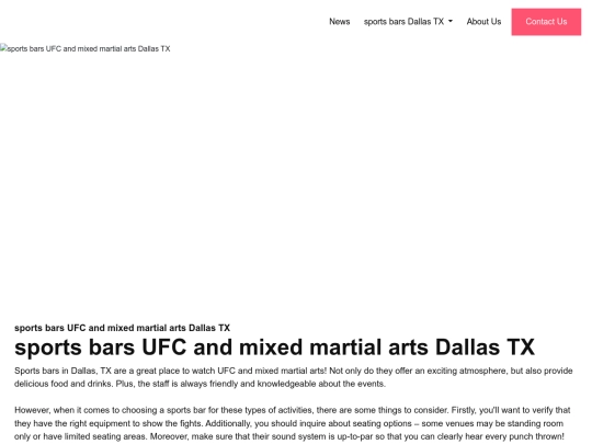 sports-bars-ufc-and-mixed-martial-arts-dallas-tx screenshot