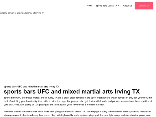 sports-bars-ufc-and-mixed-martial-arts-irving-tx screenshot