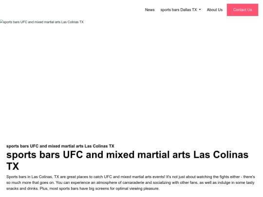 sports-bars-ufc-and-mixed-martial-arts-las-colinas-tx screenshot