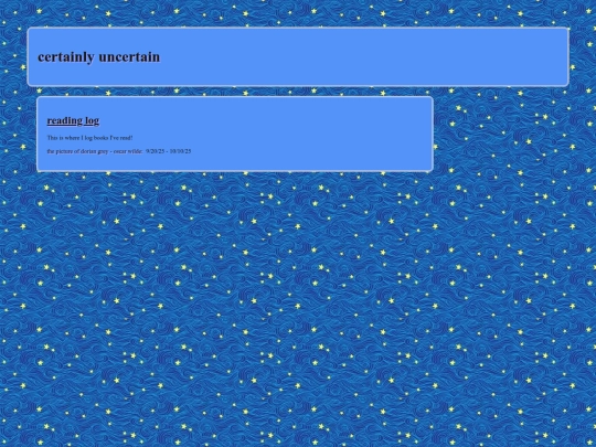 pages/readinglog screenshot