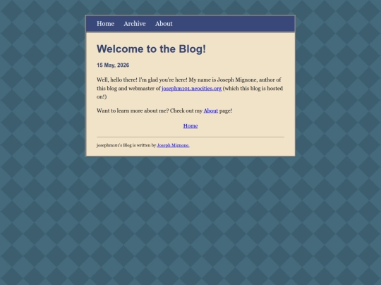 blog/posts/2026-05-15-Welcome-to-the-Blog! screenshot