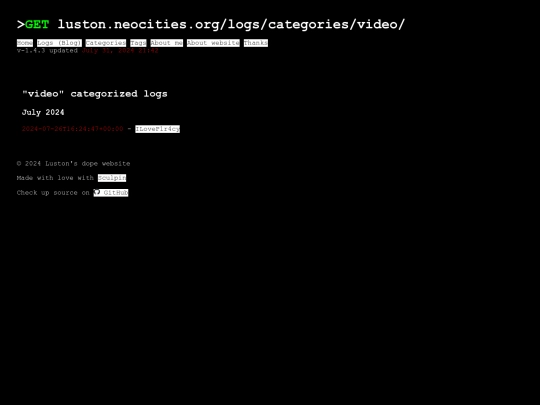 logs/categories/video screenshot