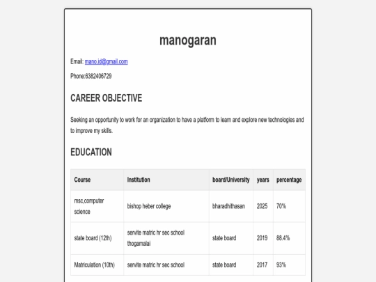 index screenshot