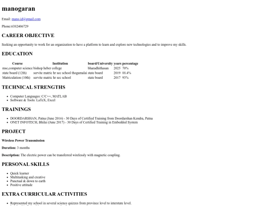resume/mano screenshot
