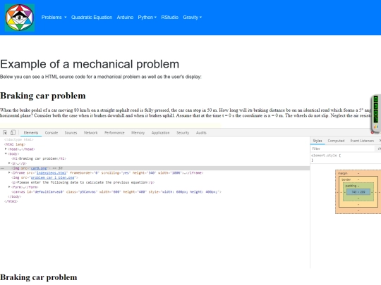 Ejemplo de problema/ejemplo screenshot