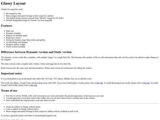 Glassy/README screenshot