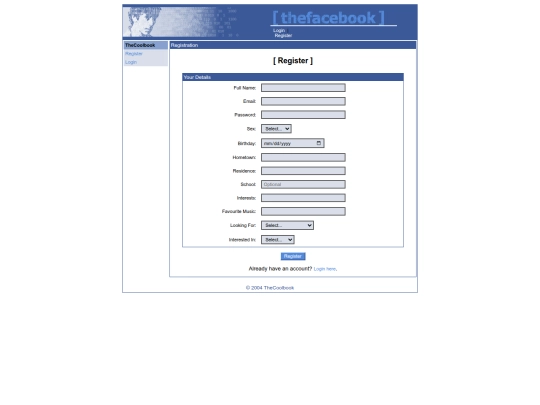 register screenshot