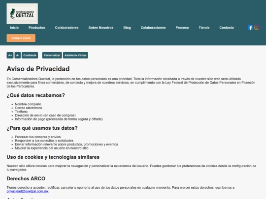privacidad screenshot