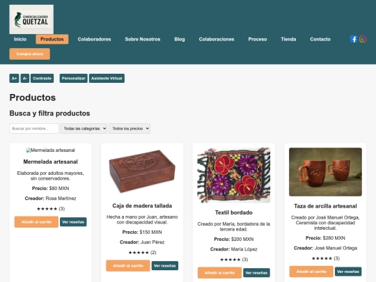 productos screenshot