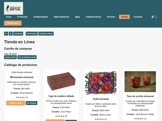 tienda screenshot
