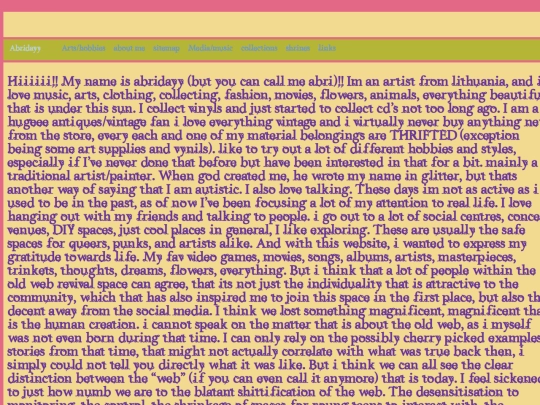about-me screenshot