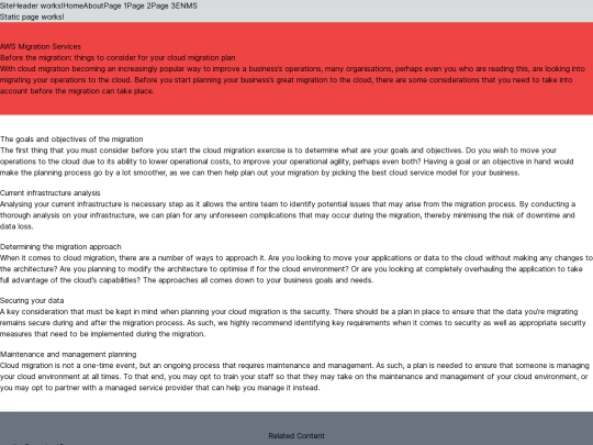 hc/nextjs-static-export-test/en/media-centre/aws-migration-services-considerations screenshot