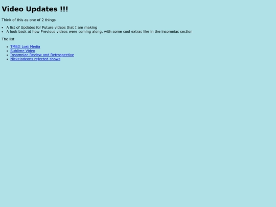videoupdates screenshot