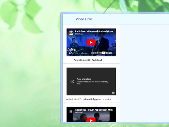 videos screenshot