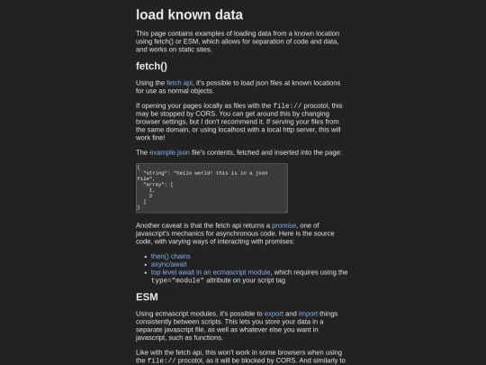 load-known-data screenshot