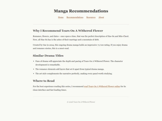 recommendations screenshot