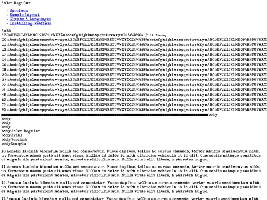font_folder/adler___-demo screenshot