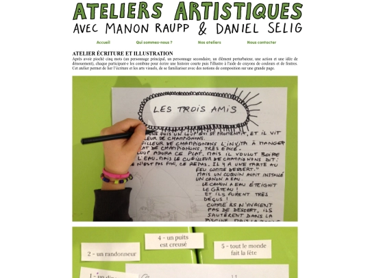 atelierecriture screenshot