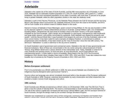 adelaide screenshot