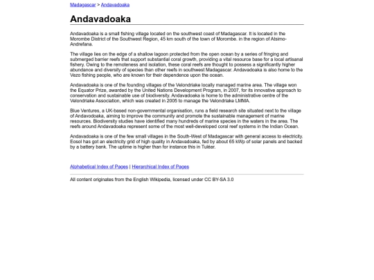 andavadoaka screenshot