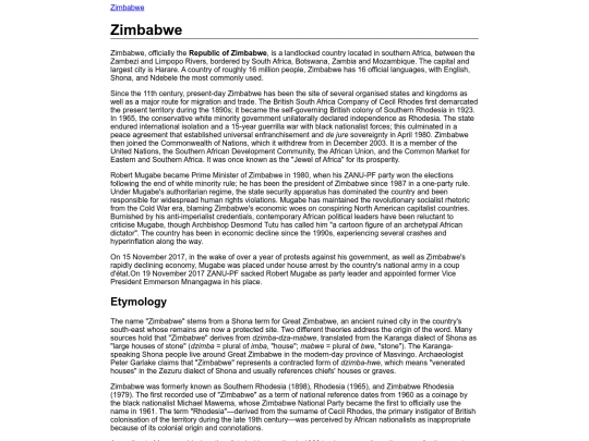 zimbabwe screenshot