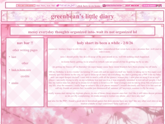 diary screenshot