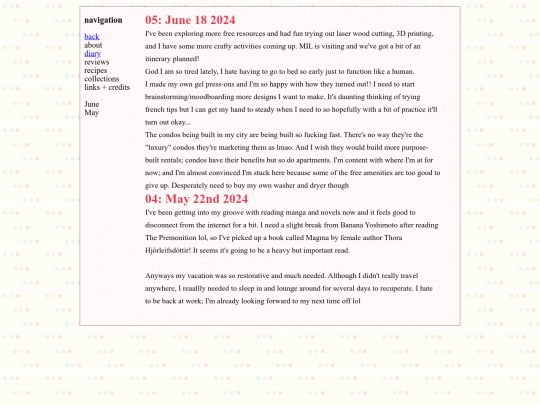 diary screenshot