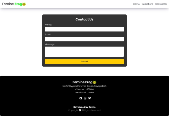 feminefrog/contactus screenshot