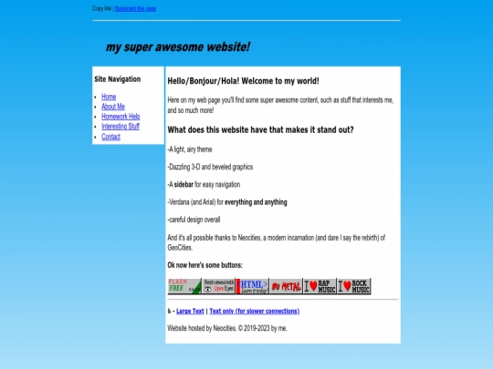 index screenshot