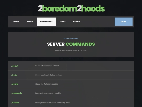 commands screenshot