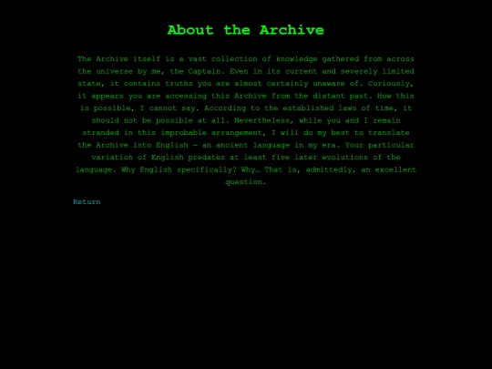 pages/aboutarchive screenshot