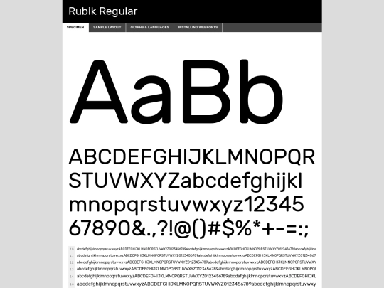 webfontkit-20180211-171738/rubik-regular-demo screenshot