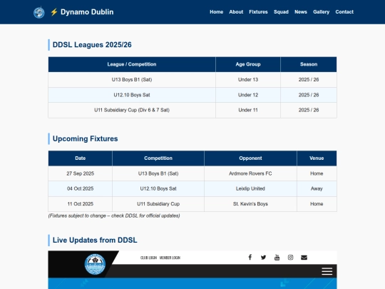fixtures screenshot