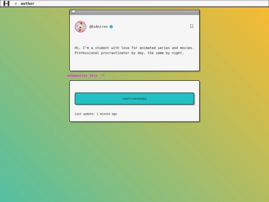 author/about screenshot
