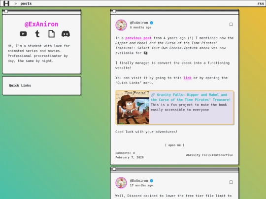 posts screenshot