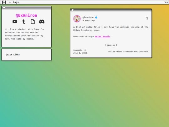 tags/audio screenshot