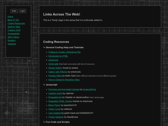 links screenshot