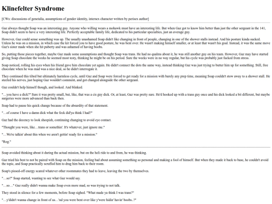 HTML/FANFICTION_SUB/COD/klinefelter_syndrome screenshot