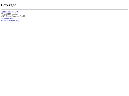 HTML/FANFICTION_SUB/LEVERAGE/leverageindex screenshot