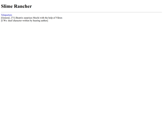 HTML/FANFICTION_SUB/SLIME_RANCHER/slimerancherindex screenshot
